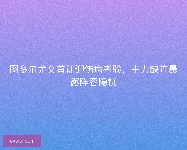 图多尔尤文首训迎伤病考验，主力缺阵暴露阵容隐忧
